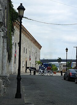 The Palace of the Real Audiencia of Santo Domingo was the first (oldest) headquarters of Spanish power in the New World.[10] Now houses the Museo de las Casas Reales