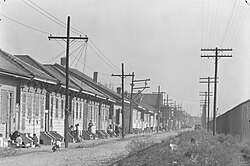 Creole Cottages on Lafitte Street in the Tremé, 1935