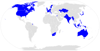 Countries with Affiliated ABU Membership.