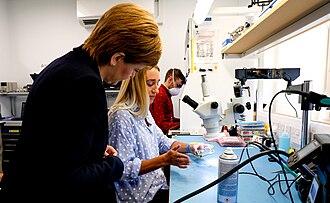 First Minister Nicola Sturgeon during a visit to Spire Global in Glasgow. Spire Global builds, tests and operates nanosatellites tracking aviation, maritime and weather patterns