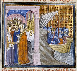 14th-century representation of the wedding of Eleanor of Aquitaine to Louis of France