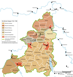 Districts in Bernese controlled Unteraargau