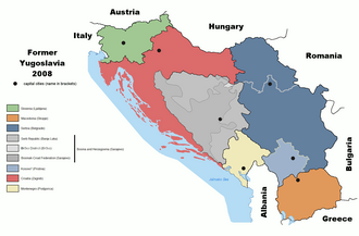 State entities on the former territory of Yugoslavia, 2008