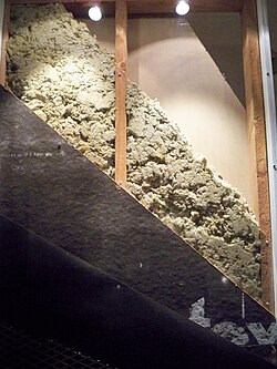 Cross-section of home insulation.