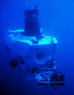 The crewed submersible DSV Alvin, which made possible the discovery of chemosynthetic communities in the Gulf of Mexico in 1983.