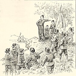 A 1908 textbook depicts the settlement of St. Mary's.