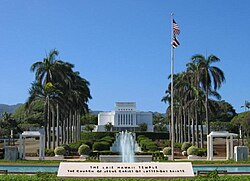 Laie Hawaii Temple is the fifth oldest temple of the LDS Church in the world. It is also one of three church temples designed to look like Solomon's Temple, as described in scripture.[citation needed]
