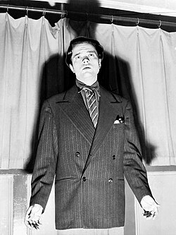 After "The War of the Worlds" broadcast, photographers lay in wait for Welles at the all-night rehearsal for Danton's Death at the Mercury Theatre (October 31, 1938)