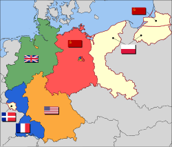 Territories lost by Germany after World War II.