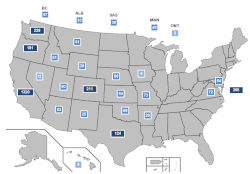 Safeway store numbers by state and province in 1932