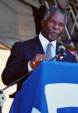 In the latter part of his presidency, Mandela increasingly relied on his Deputy President, Thabo Mbeki (pictured).