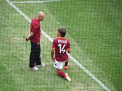 Bojan with Roma in July 2012
