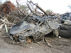 Photo of destruction in Lower Ninth Ward following Hurricane Katrina