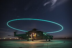 7th Army Aviation Regiment "Vega" NH90 helicopter during a night-time mission