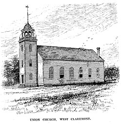 An 1885 engraving of Union Church