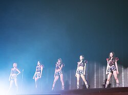 (G)I-dle performing in Tacoma during the I-dol World Tour in 2024