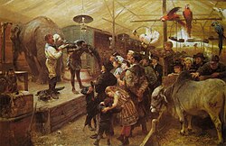 Paul Friedrich Meyerheim: In der Tierbude (In the menagerie), Berlin, 1894