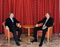 With Azerbaijani president Ilham Aliyev, 2011