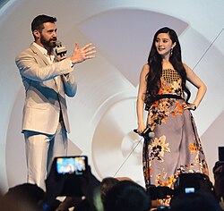 Fan and Hugh Jackman at the premiere for X-Men: Days of Future Past in 2014