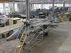 Jaguar aircraft used for training by No.1 School of Technical Training at RAF Cosford