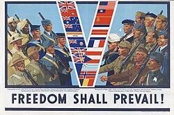Poster with V for Victory