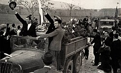 Bulgarian soldiers in Vardar Macedonia during the Balkans campaign