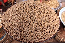 Dried tubers sold at the market of Banfora, Burkina Faso.