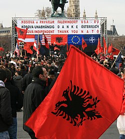 Celebration of the Declaration of Independence of Kosovo in 2008