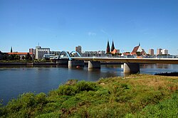 The Oder, a natural border between Poland and Germany