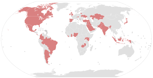 Countries with politicians, public officials or close associates named in the leak on 5 November 2017