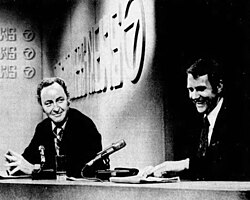Anchormen Roger Grimsby and Bill Beutel in 1972.