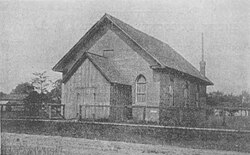 Early 20th century photo of the Sandwich First Baptist Church in Windsor, Ontario