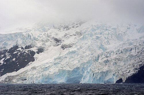 Glacier on Bouvet Island's west coast
