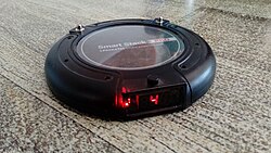 A restaurant pager alerting customers to collect their order