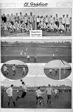 Teams and some moments of the 1919 edition, covered on El Gráfico