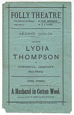 programme for the Folly Theatre