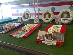 Some of Hariri's bodyguards' shrines