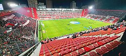 Jorge Luis Hirschi Stadium, moments before the start of the match between Estudiantes (La Plata) and Sarmiento (Junín), for the 2022 First Division Championship.