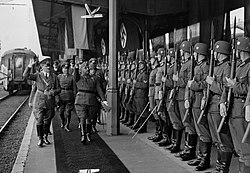Francisco Franco and Adolf Hitler at the Meeting at Hendaye, 1940
