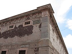 The corner of the Alhóndiga de Granaditas in Guanajuato where insurgents massacred all the Spaniards who went thinking it was a safe refuge. After his execution, Hidalgo's head hung on one corner.