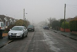 Drizzle in Bournemouth, England.