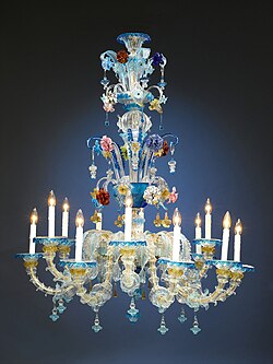 A Murano glass chandelier