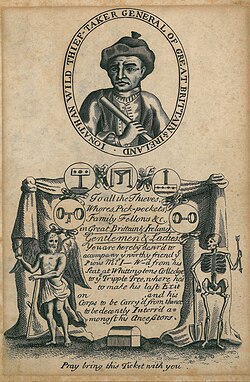 Ticket for the execution of Jonathan Wild (1725)
