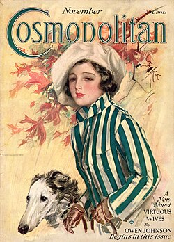 November 1917 issue of Cosmopolitan cover by Harrison Fisher