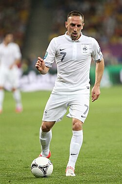 Ribéry playing for France at UEFA Euro 2012