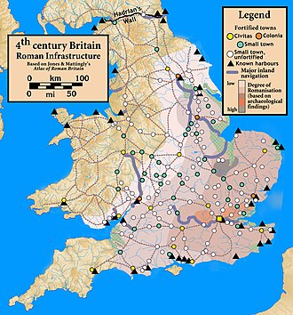 4th century: Degree of Romanisation