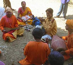 Baul singers at Basanta-Utsab, Shantiniketan