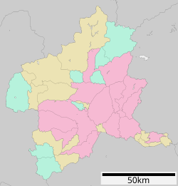 Map of Gunma Prefecture City Town Village