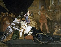 La mort de Marie Stuart, 19th-century painting by Abel de Pujol