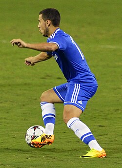 Hazard playing for Chelsea in 2013